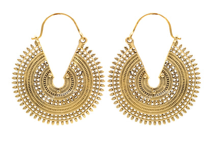 Golden Sun Goddess Hoops #BE46 - Fux Jewellery