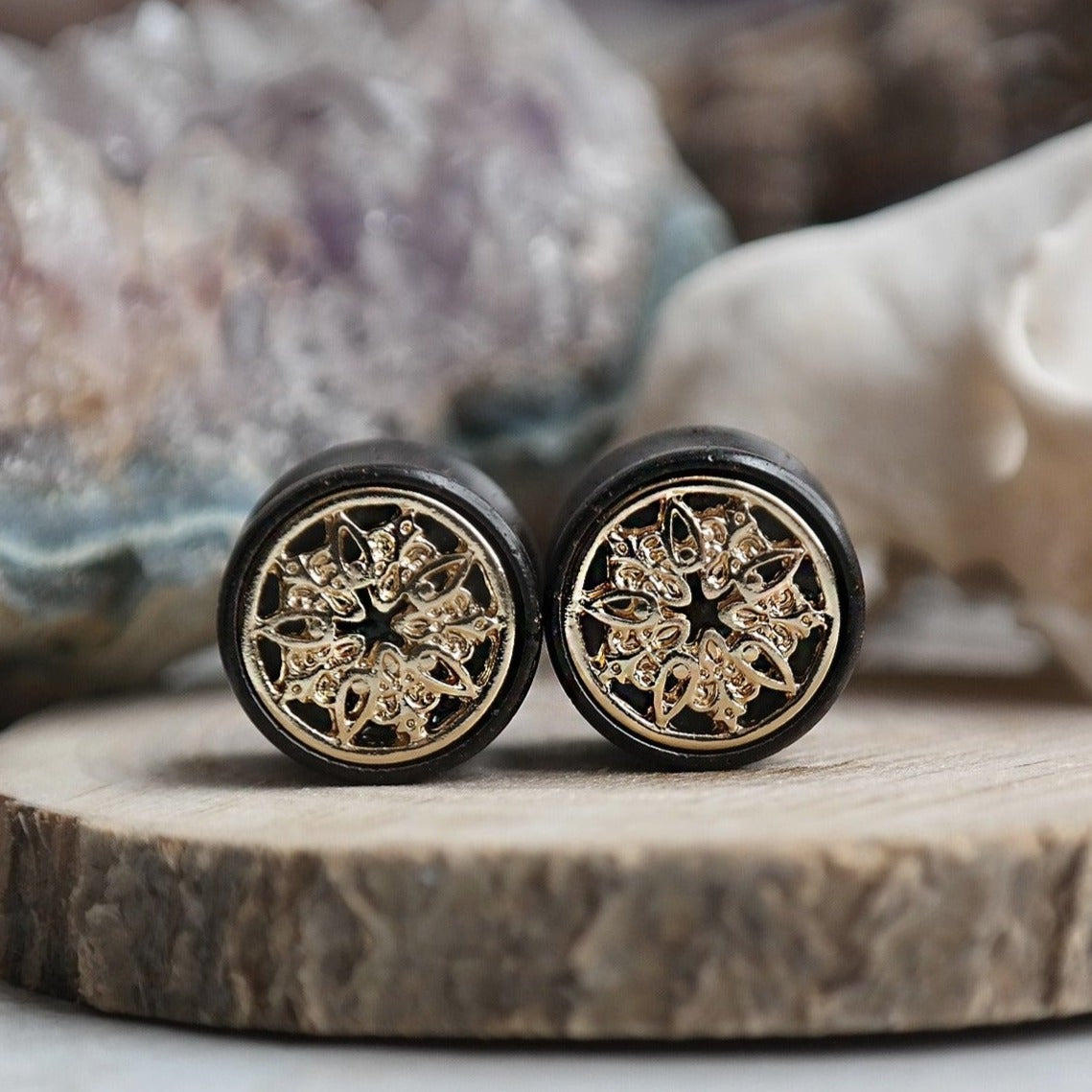 golden Oracle Mandala Plugs #WP01 - Fux Jewellery