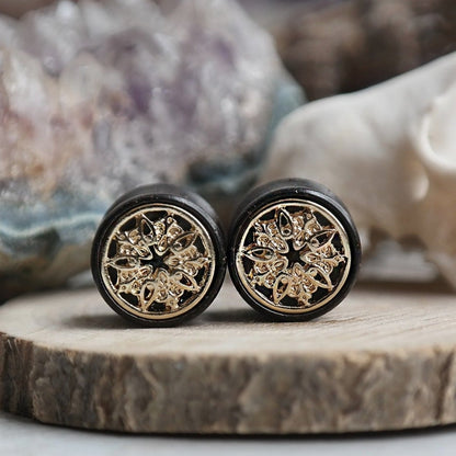 golden Oracle Mandala Plugs #WP01 - Fux Jewellery
