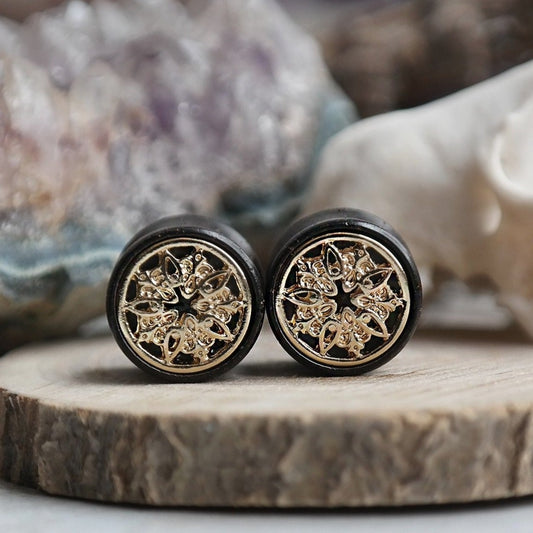 golden Oracle Mandala Plugs #WP01 - Fux Jewellery