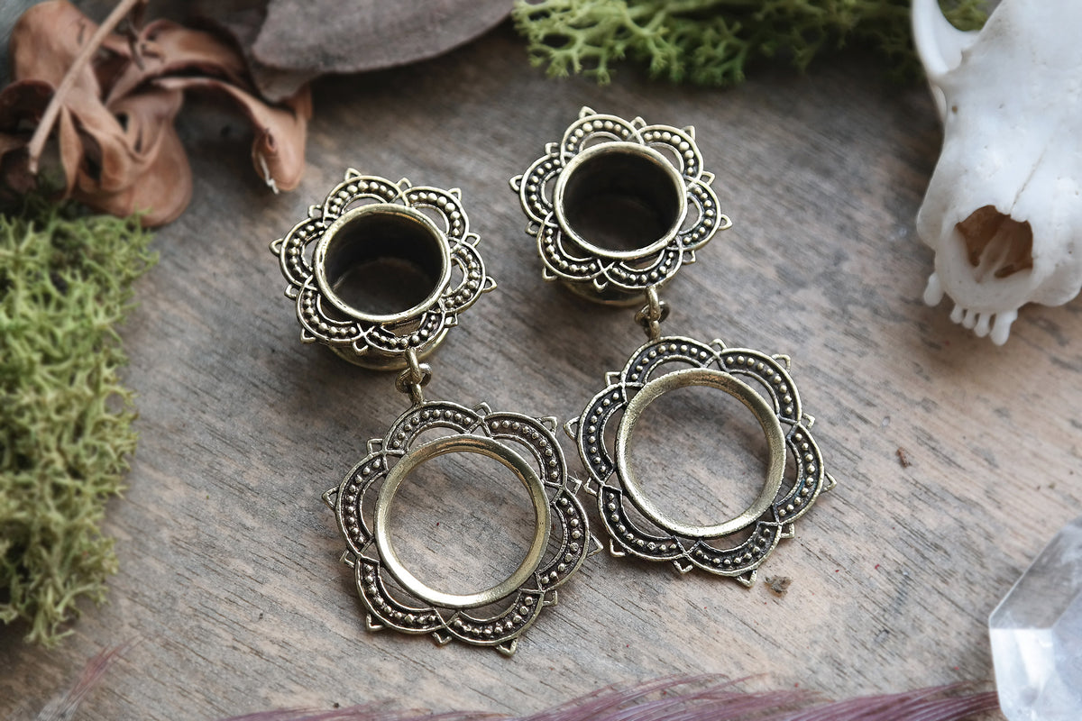 brass Mandala Flower Tunnel #PM01 - Fux Jewellery
