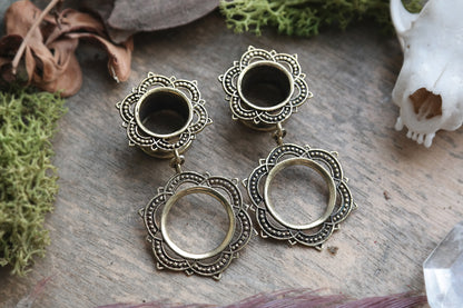 brass Mandala Flower Tunnel #PM01 - Fux Jewellery