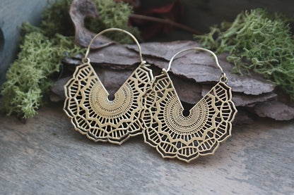 Golden Maya Hoops #BE20 - Fux Jewellery