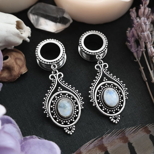 Silver Moonstone Tunnel #LT02 - Fux Jewellery
