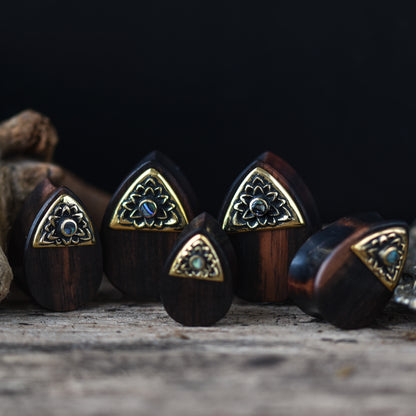 Abalone Holz Tropfen Plugs