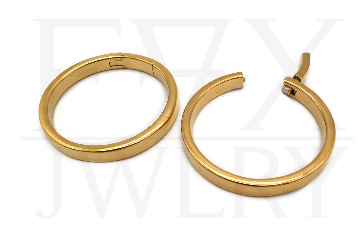 Golden Flat Clicker Hoops