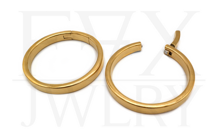 Golden Flat Clicker Hoops