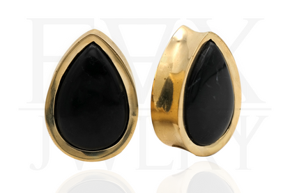Goldene Onyx Tropfen Plugs