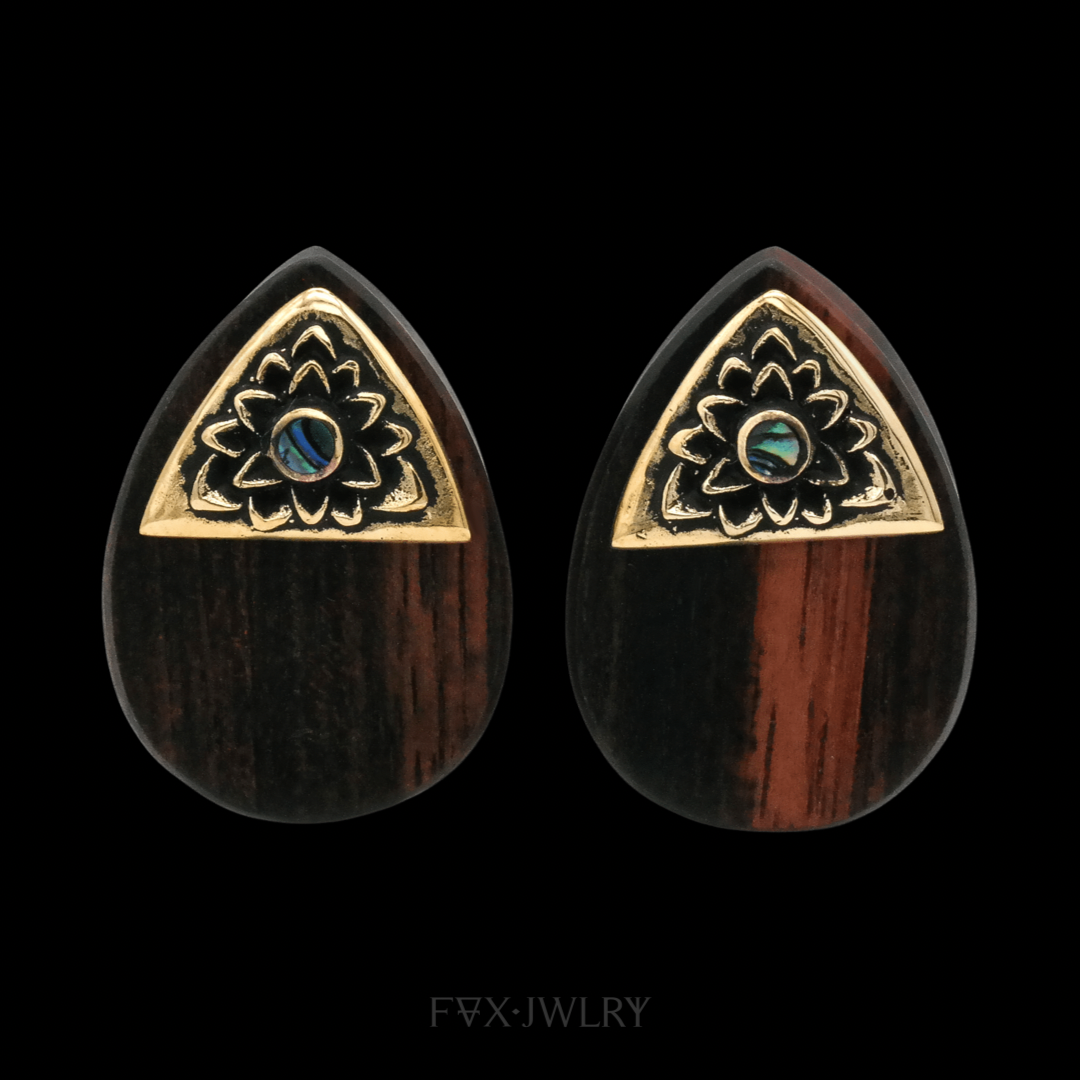 Abalone Holz Tropfen Plugs