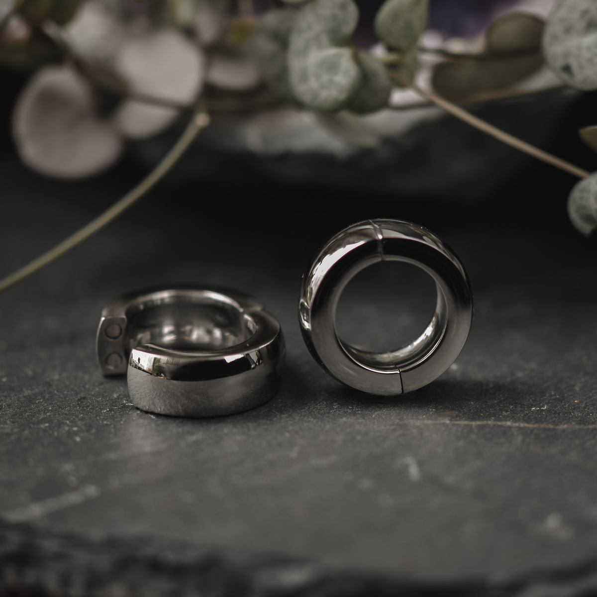 Silver Chunky Ring Ear Weights