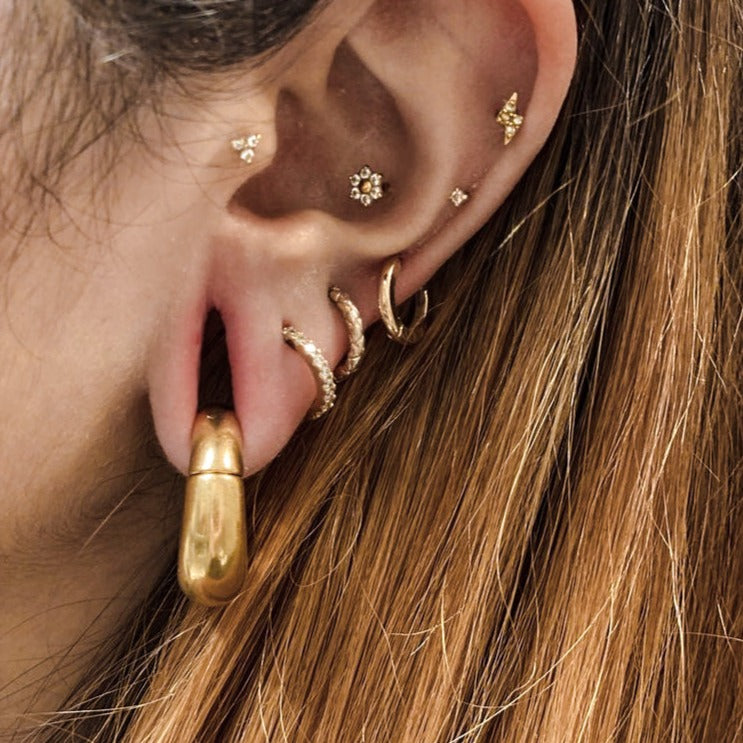 Goldene Basic Klicker Hoops