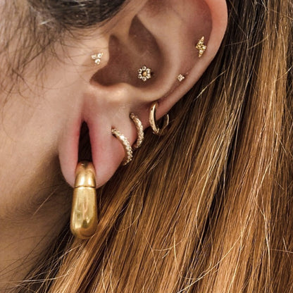 Goldene Basic Klicker Hoops