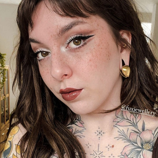 Golden Teardrop Ear Weights