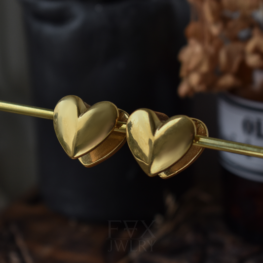 Goldene Herz Ohrgewichte