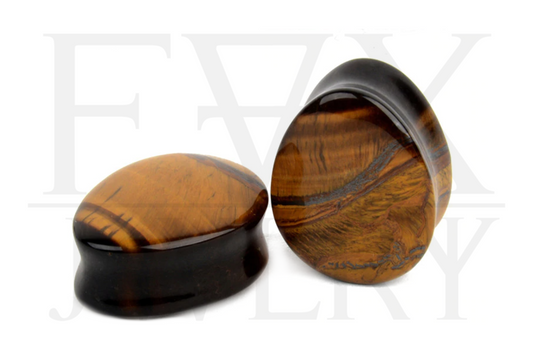 Tiger's Eye Teardrop Plugs