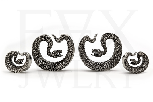 Silver Serpent Saddle Spreaders Fux Jewellery