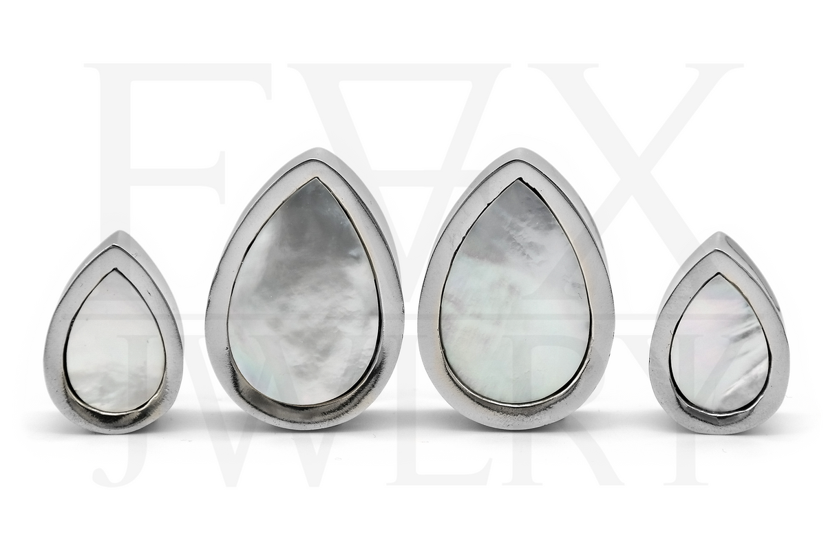 Silver Shell Teardrop Plugs