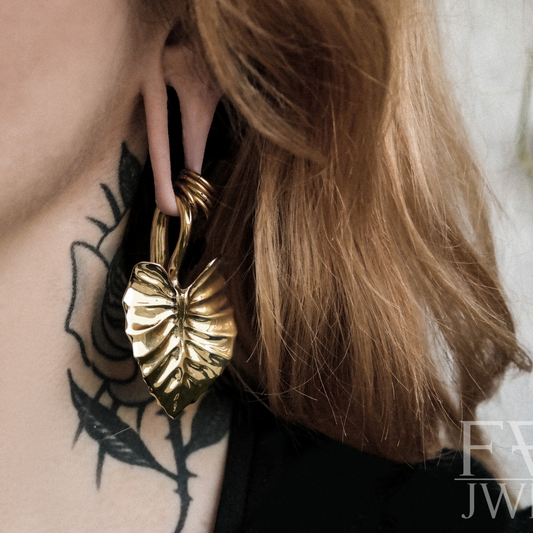 Golden Leaf Ear Weights