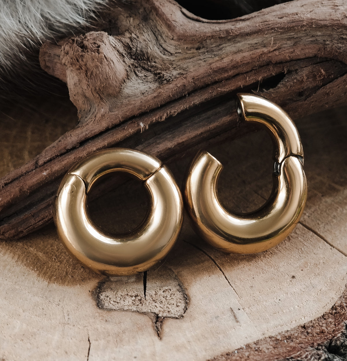 Goldene Basic Klicker Hoops