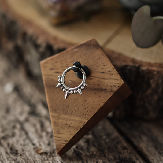 Silver Spike Septum Clicker