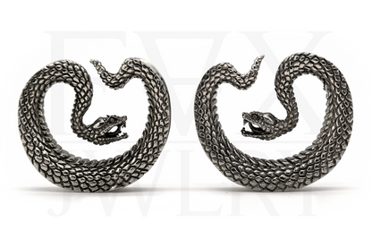 Silver Serpent Saddle Spreaders Fux Jewellery