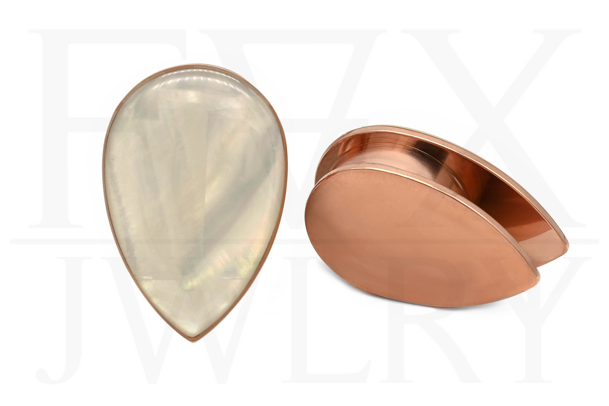 Rose Gold Teardrop Plug Hangers