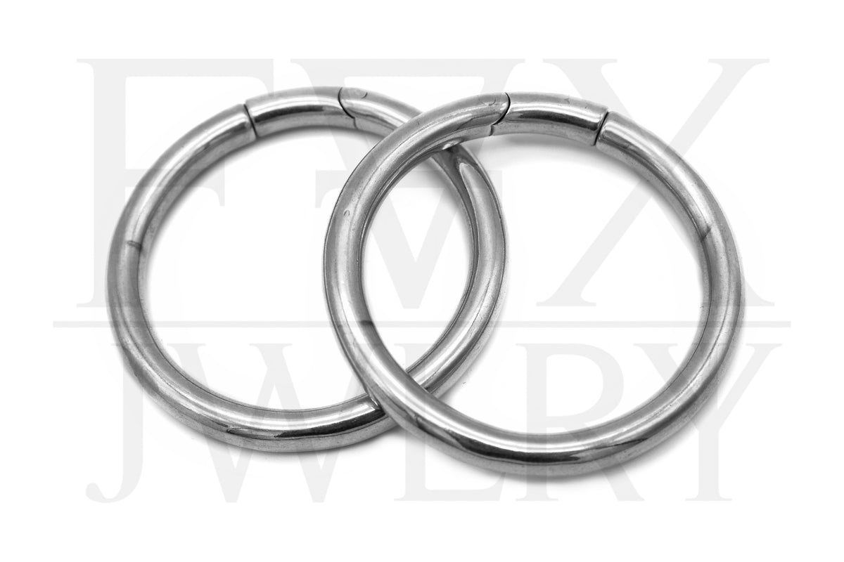 Silberne Basic Klicker Hoops