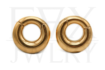 Goldene Basic Klicker Hoops