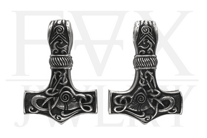 Silver Mjölnir Ear Weights