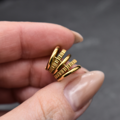 Goldener Multi Ring Cuff