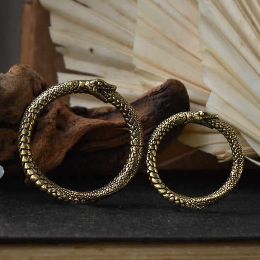 Golden Ouroboros Ear Weights
