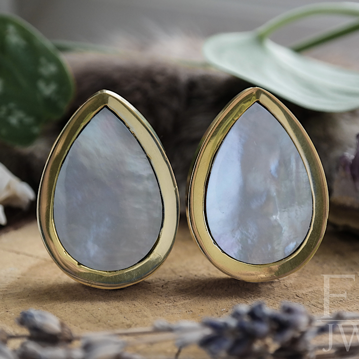 Golden Shell Teardrop Plugs