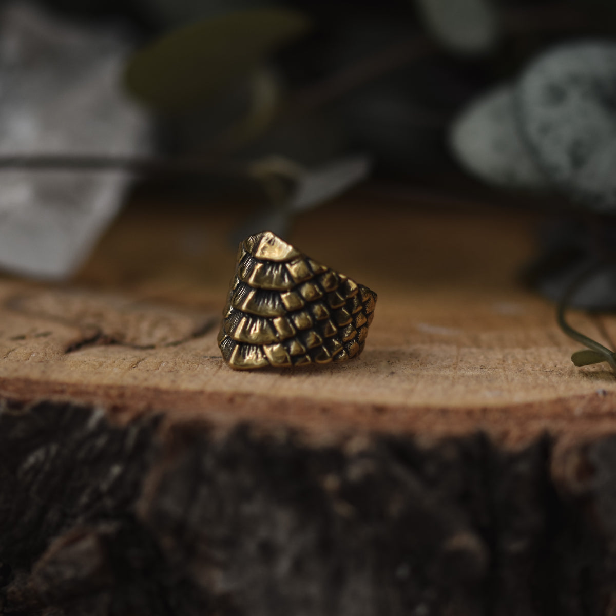 Golden Snake Scale Ear Cuff