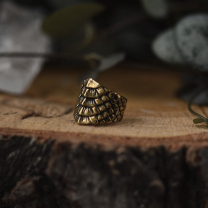 Golden Snake Scale Ear Cuff