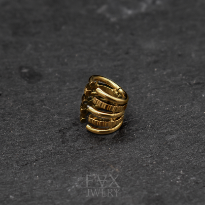 Goldener Multi Ring Cuff
