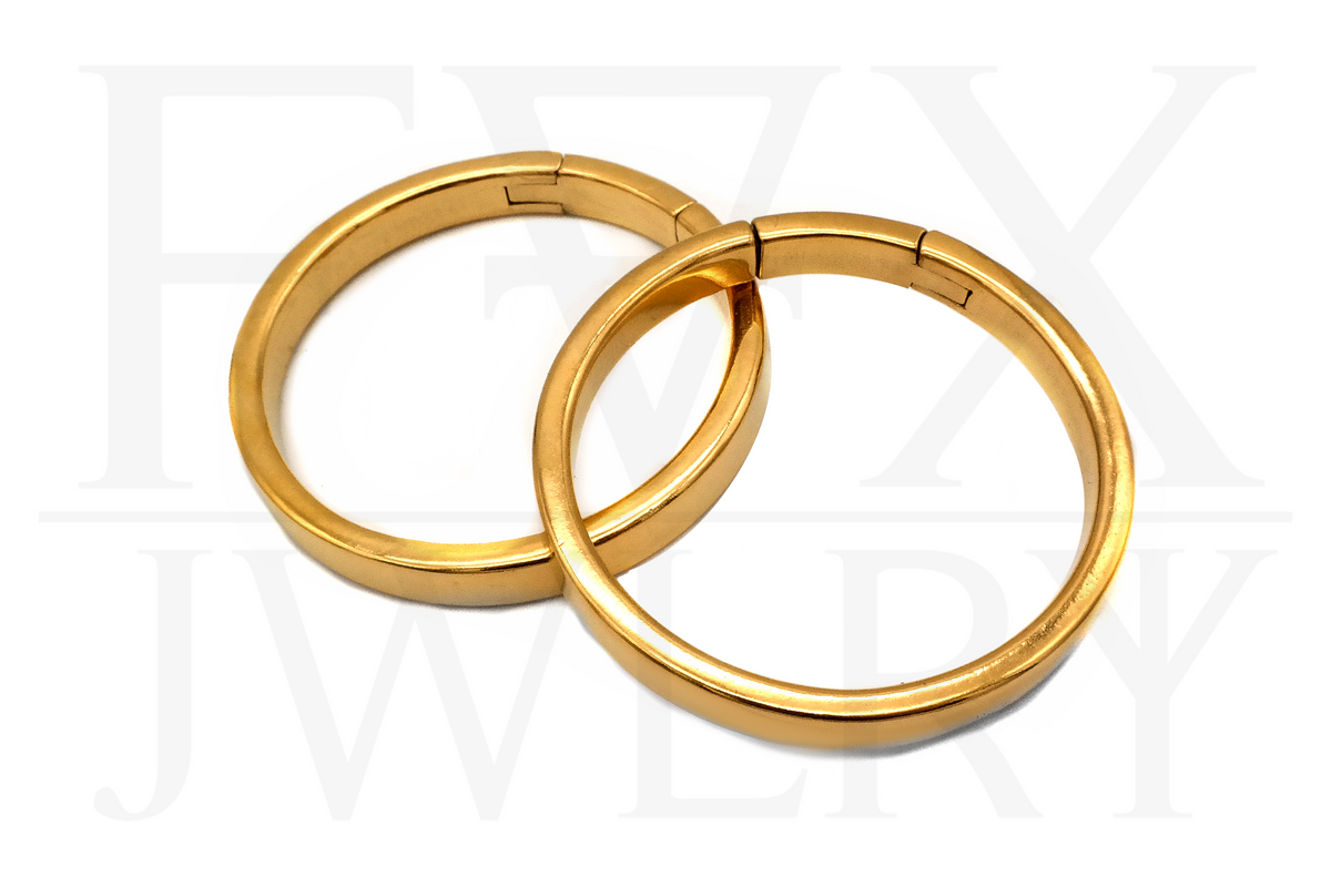 Golden Flat Clicker Hoops