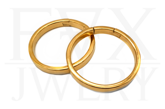 Golden Flat Clicker Hoops