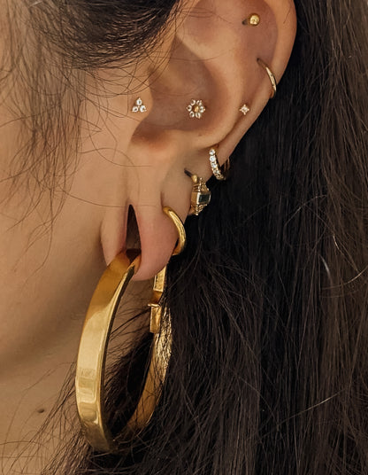 Golden Flat Clicker Hoops