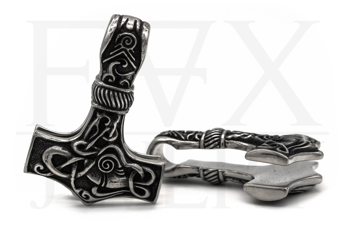 Silver Mjölnir Ear Weights