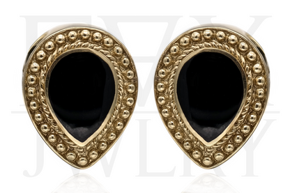 Black Shell Teardrop Ear Weights